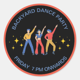 Adesivos de festa no quintal