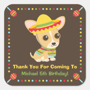 Adesivos de festa para crianças mexicanas de Chihu