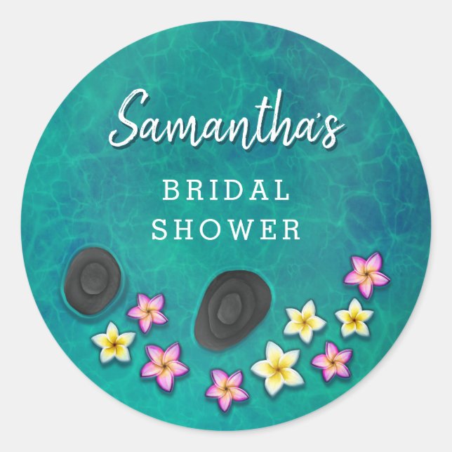 Adesivos de Festa Spa Flores Flutuantes (Frente)