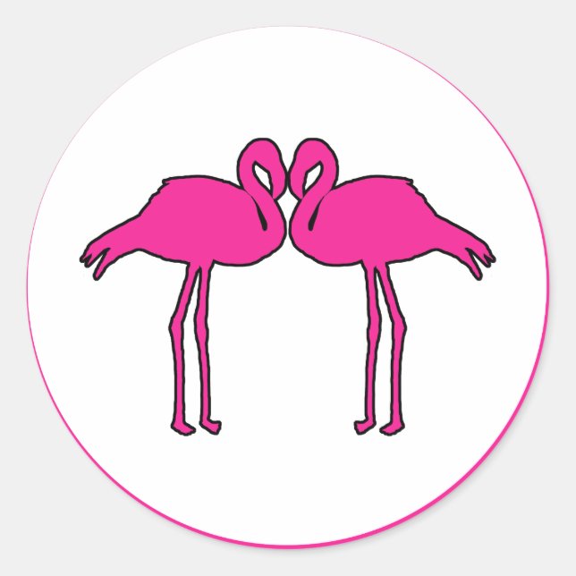 Adesivos de Flamingos Rosa (Frente)