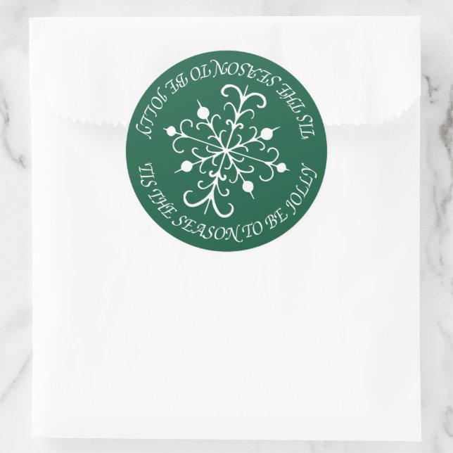 Adesivos de Floco de Neve Verde Escuro (Bolsa)