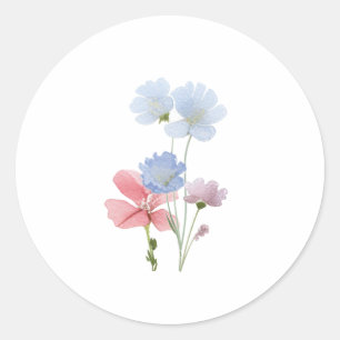 Adesivos de Flor Silvestre Deixe o Amor Florescer