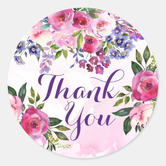 Adesivos de Flores de Obrigado (Frente)