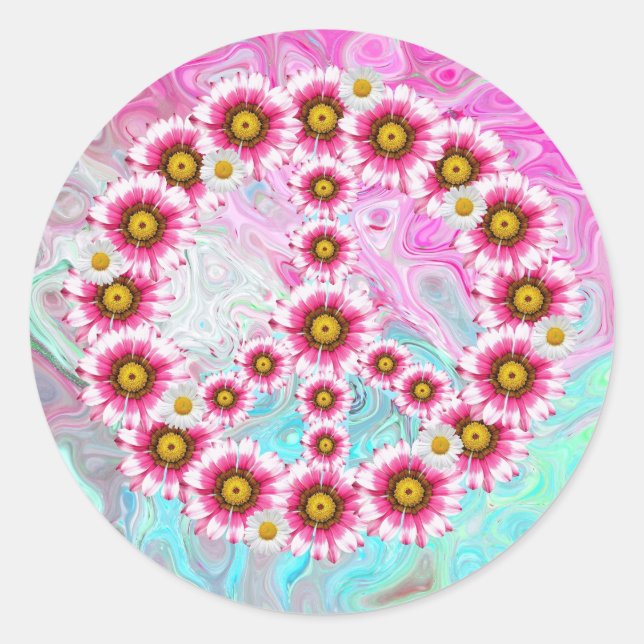 Adesivos de flores de paz (Frente)
