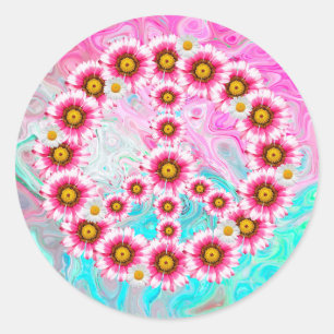 Adesivos de flores de paz