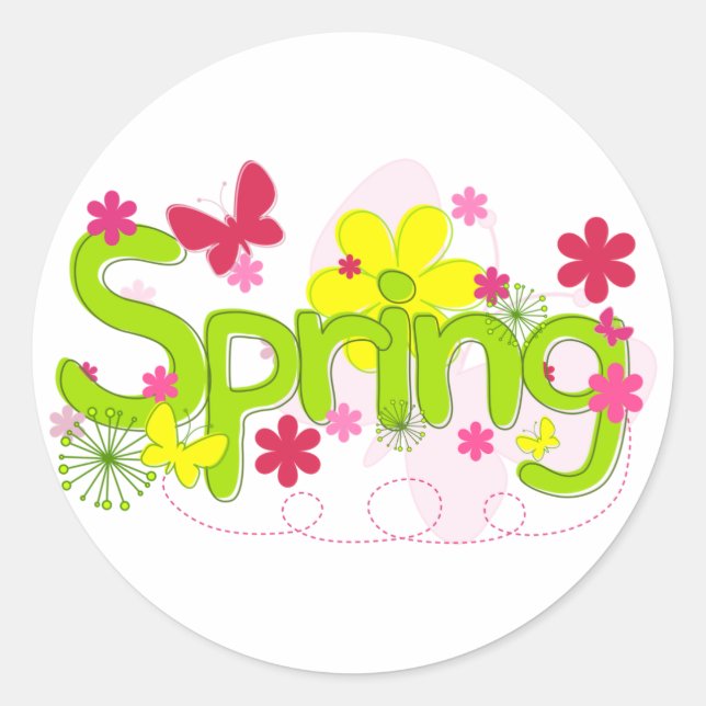 Adesivos de Flores de Primavera (Frente)