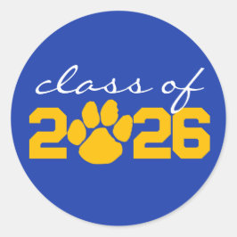 Adesivos de Formatura com Estampa de Pata Azul e D