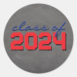 Adesivos de Formatura com Giz Escolar Vermelho e A