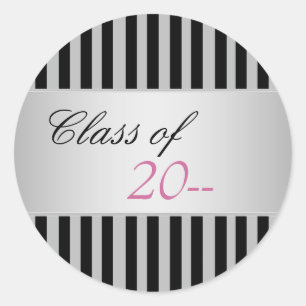 Adesivos de formatura com listra preta elegante
