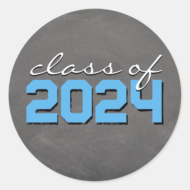 Adesivos de formatura em quadro-negro azul bebê e  (Criador carregado)