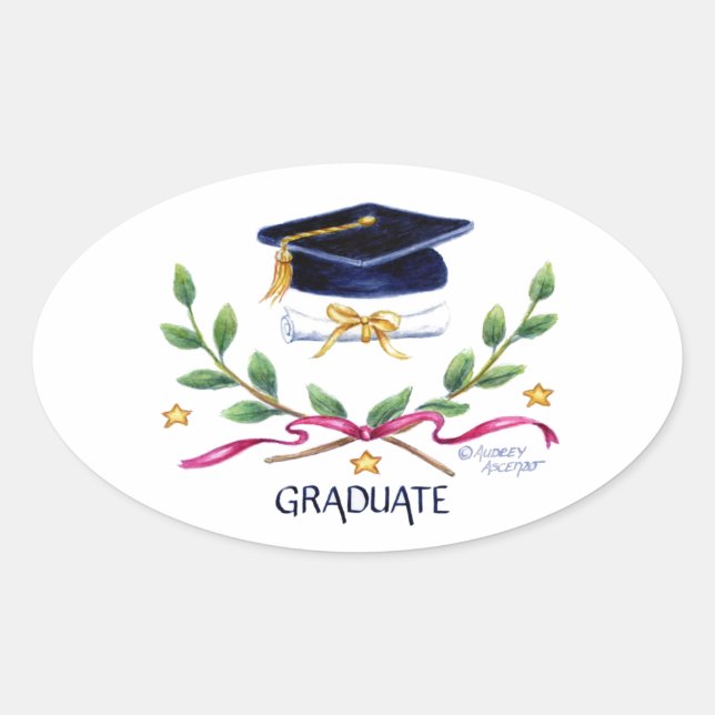Adesivos de Formatura Emblema da Vitória (Frente)
