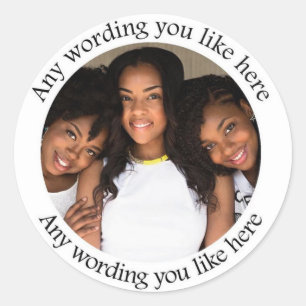 Adesivos de foto para festa de aniversário 