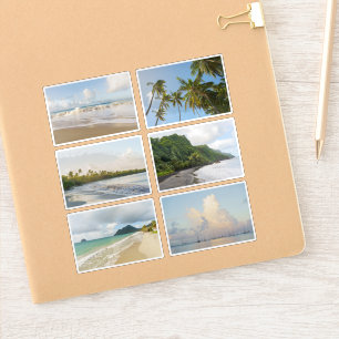 Adesivos de Fotos da Praia Tropical dos Sonhos do 