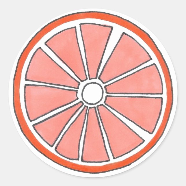 Adesivos de Fruta de Citros Laranja (Frente)