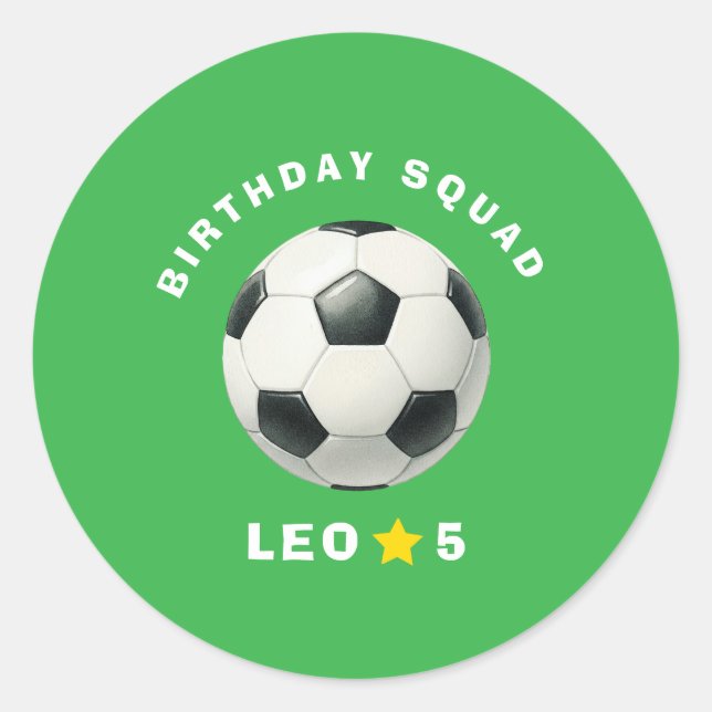 Adesivos de Futebol para Favor de Aniversário Edit (Frente)