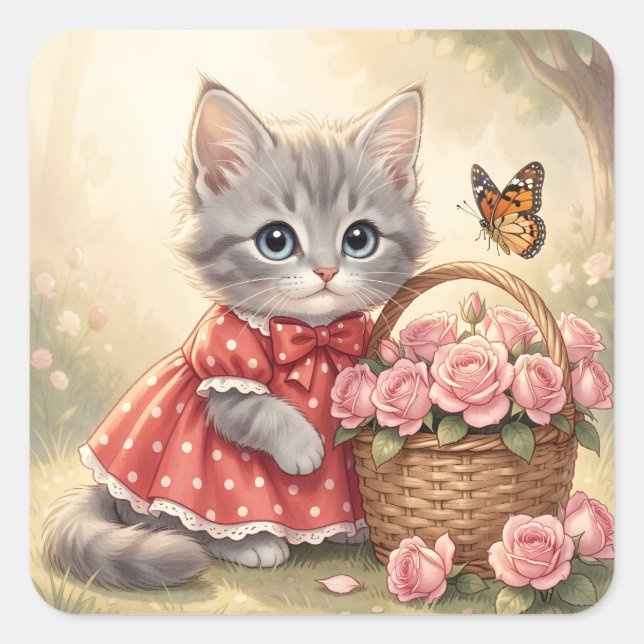 adesivos de gatinho adorável (Frente)