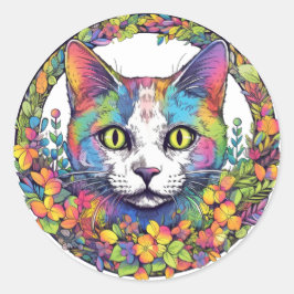 Adesivos de Gato Colorido