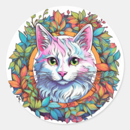 Adesivos de Gato Colorido