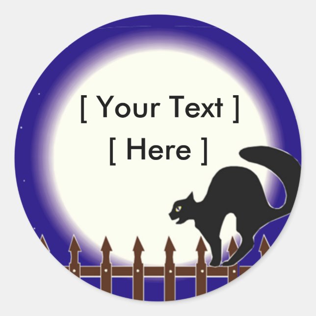 Adesivos de Gato de Halloween Personalizados (Frente)