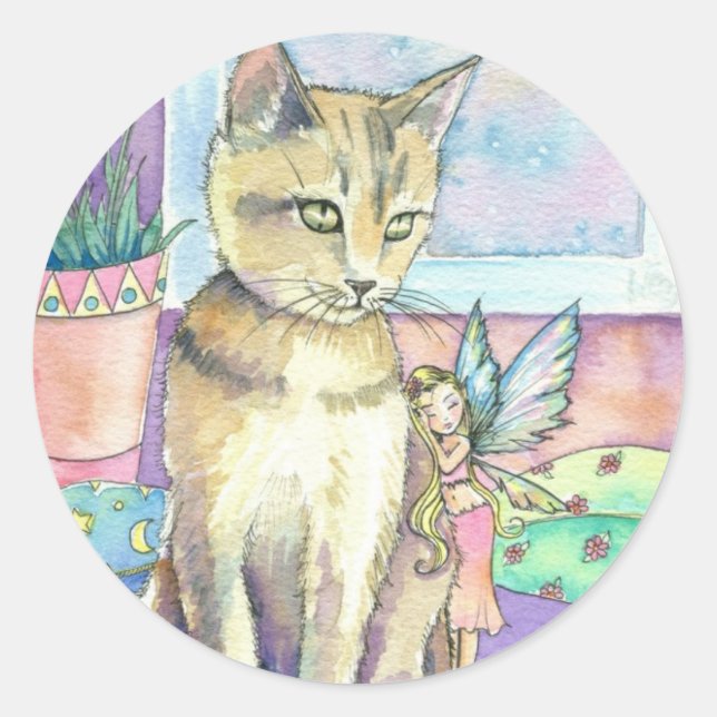 Adesivos de Gato e Fada por Molly Harrison (Frente)