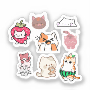 Adesivos de Gato Fofos – Coleção de Adesivos de Ga