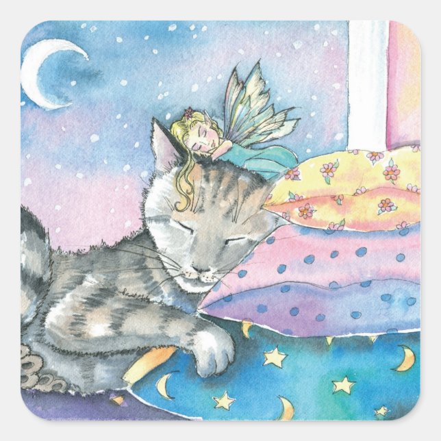 Adesivos de Gato Tabby da Fada do Timmy (Frente)