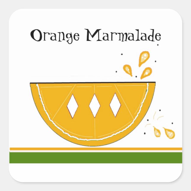 Adesivos de Geleia de Marmalade de Laranja (Frente)