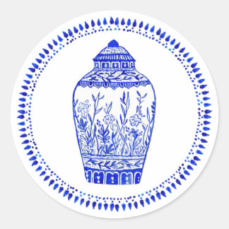 Adesivos de gengibre azul e branco