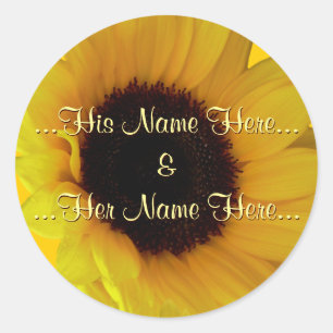 Adesivos de girassol personalizados