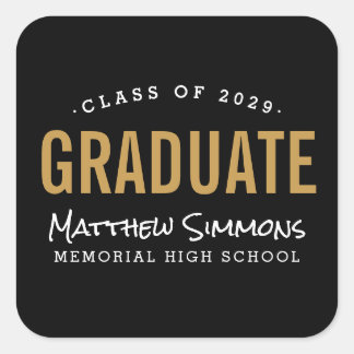 Adesivos de graduação personalizados do Formando m