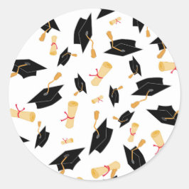 Adesivos de graduação pretos e Dourados