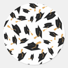 Adesivos de graduação pretos e Dourados
