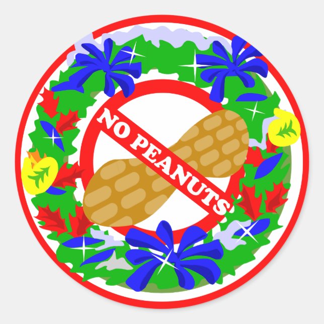 Adesivos de Grinalda de Natal Sem Amendoins (Frente)