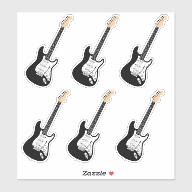 Adesivos de Guitarra Elétrica (Folha)