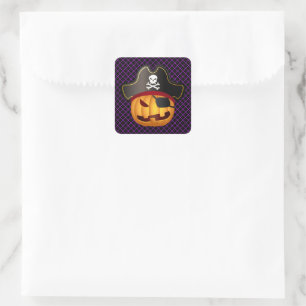 Adesivos de Halloween - Abóbora Pirata