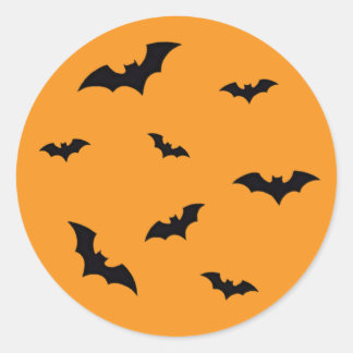 Adesivos de Halloween de Morcegos Voadores Clássic