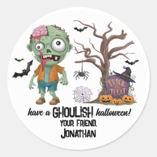Adesivos de Halloween de Zumbi Fantasmagórico Grud