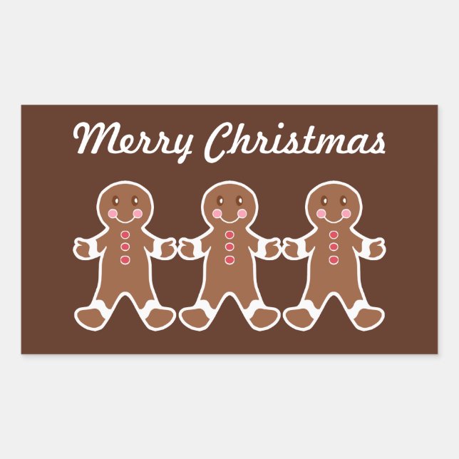 Adesivos de Homens de Biscoito de Natal (Frente)