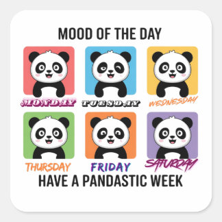 Adesivos de Humor do Dia do Panda Fofo