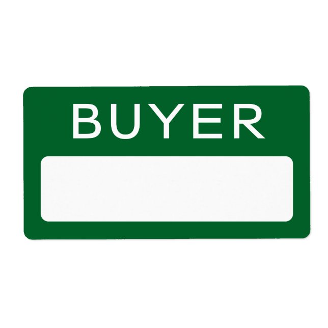 Adesivos de Identificação de Nome de Comprador For (Frente)