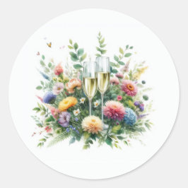 Adesivos de Jardim de Champanhe Floral