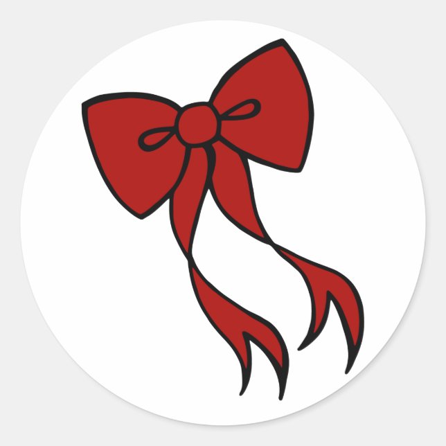 Adesivos de Laço de Natal (Frente)