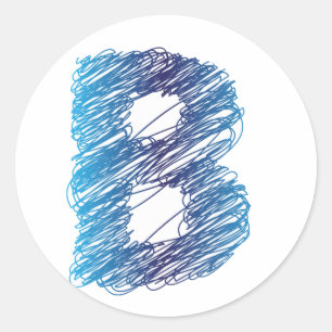 Adesivos de Letra B Desenhada