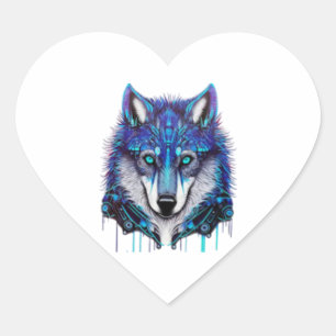 adesivos de lobo azul