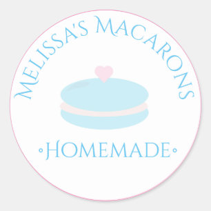 Adesivos de Logo de Coração Macaron Padaria Caseir