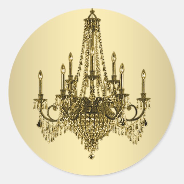 Adesivos de Lustre de Ouro Elegante (Frente)