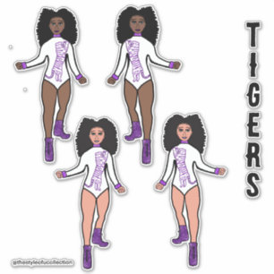 Adesivos de Majorette / Dançarina Branco Rojxo Tig