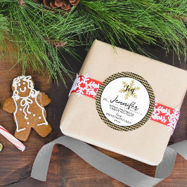 Adesivos de marca personalizados com floco de neve