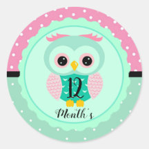 Adesivos de Mês de Bebê