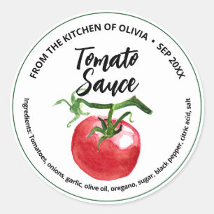 Adesivos de Molho de Tomate Personalizados para Co